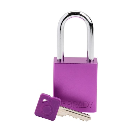 Brady SDAL-PRP-38ST-KD - Velocity Lockout Padlocks Aluminum 1.5in Shackle Clearance KD Purple