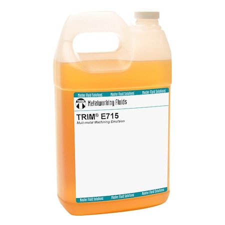 Trim E715-1G - Cutting Fluid, E715, Soluble Oil, 1 gal, Jug, Amber