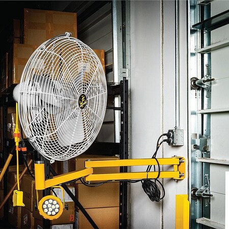 Jan Fan JF-AAM24-DCS-S - Mounted Fan,Silver,24in Dia,Steel,3 Blade