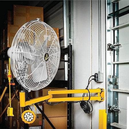 Jan Fan JF-AAM20-DCS-S - Mounted Fan,Silver,20in Dia,Steel,3 Blade
