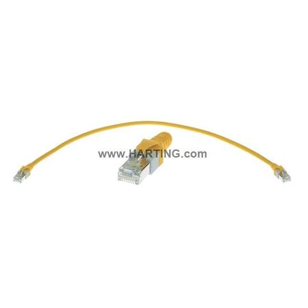 Harting 09474747010 - Cordset,1.5m,Yellow,26 AWG