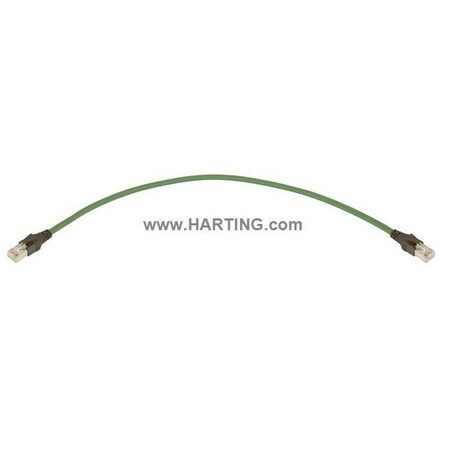 Harting 09484747766005 - Cordset,0.5m,Green,26 AWG