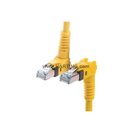 Harting 09488484745010 - Cordset,1m,Yellow,26 AWG