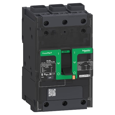 Schneider Electric BDF36030 - Molded Case Circuit Breaker, POWERPACT B Series, 30 A, 3 Pole, 347/600 V AC, 25k A at 240 V AC, B Curve