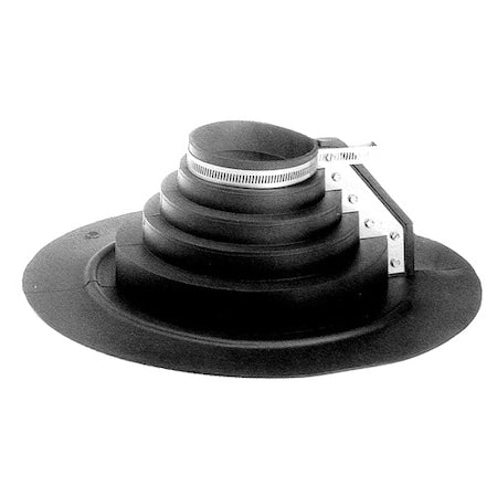 Portals Plus 11025 - Large Retrofit Flashing, Black EPDM, 3-1/2"- 6"