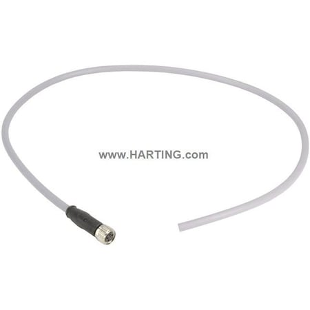 Harting 21348100481005 - Cordset,0.5 m Cable,PVC,Gray