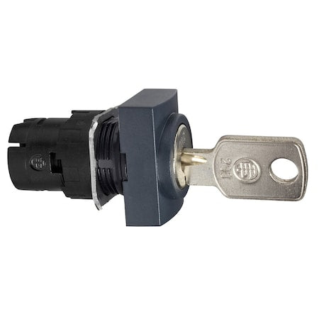 Schneider Electric ZB6DGB - Head for key selector switch, Harmony XB6, rectangular, 16mm, 2 positions, stay put, 200