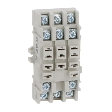 Square D 8501NR82B - Plug in relay, Type N, relay socket, 11 blade, double tier, for 8510 KU relays, bulk packaged