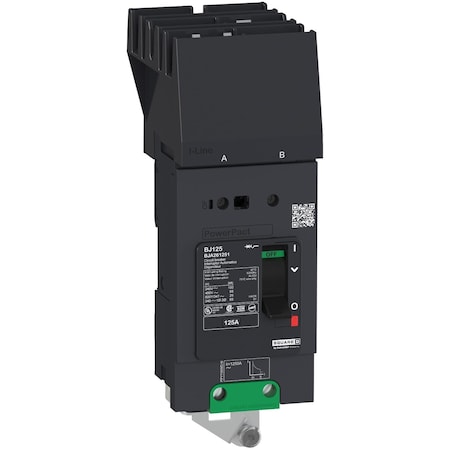 Square D BGA260152 - Molded Case Circuit Breaker, POWERPACT B Series, 15 A, 2 Pole, 347/600 V AC, 65k A at 240 V AC, B Curve
