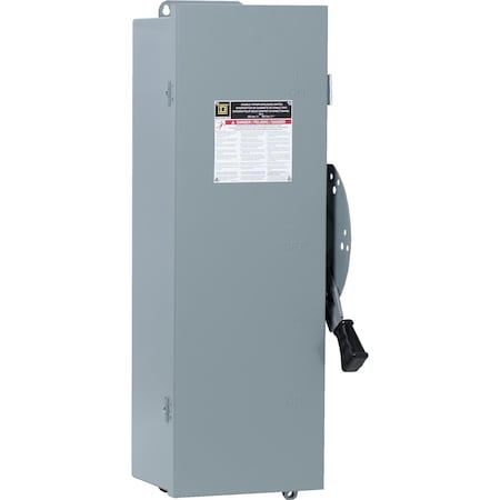 Square D DTU362AWK - Safety switch, double throw, non fusible, 60 A, 600 V, 3 pole, 60 HP, NEMA 12, no knock outs