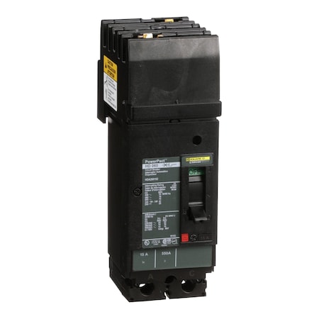 Square D HDA260152 - Molded Case Circuit Breaker, POWERPACT H Series, 15 A, 2 Pole, 600 V AC, 25k A at 240 V AC