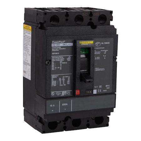 Square D HDP36050 - Molded Case Circuit Breaker, POWERPACT H Series, 50 A, 3 Pole, 600 V AC, 25k A at 240 V AC