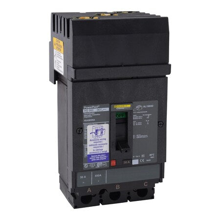 Square D HGA36150U43X - Molded Case Circuit Breaker, POWERPACT H Series, 150 A, 3 Pole, 600 V AC, 65k A at 240 V AC