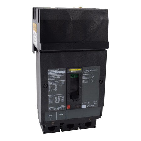 Square D HLA36060 - Molded Case Circuit Breaker, POWERPACT H Series, 60 A, 3 Pole, 600 V AC, 125k A at 240 V AC