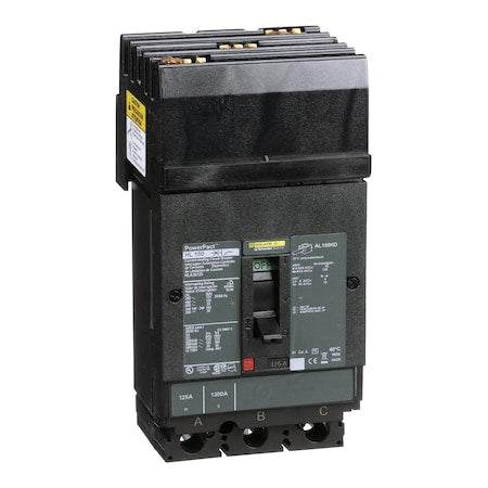 Square D HLA36125 - Molded Case Circuit Breaker, POWERPACT H Series, 125 A, 3 Pole, 600 V AC, 125k A at 240 V AC