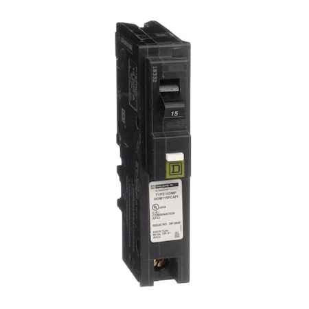 Square D HOM115PCAFI - Miniature Circuit Breaker, HOMELINE Series, 15 A, 1 Pole, 120 V AC, 10k A at 120 V AC