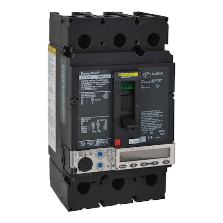 Square D JJL36250CU44X - Molded Case Circuit Breaker, POWERPACT J Series, 250 A, 3 Pole, 600 V AC, 100k A at 240 V AC