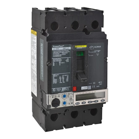 Square D JJL36250U44X - Molded Case Circuit Breaker, POWERPACT J Series, 250 A, 3 Pole, 600 V AC, 100k A at 240 V AC