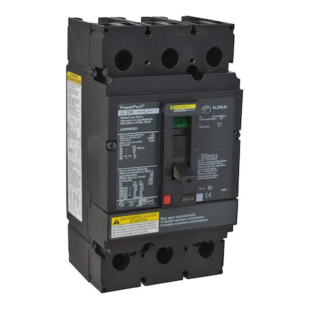 Square D JLM36000S25 - Molded Case Circuit Breaker, POWERPACT J Series, 250 A, 3 Pole, 600 V AC, 125k A at 240 V AC