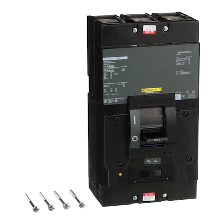 Square D LAL36200MB - Molded Case Circuit Breaker, LEGACY MCCB Series, 200 A, 3 Pole, 600 V AC, 42k A at 240 V AC