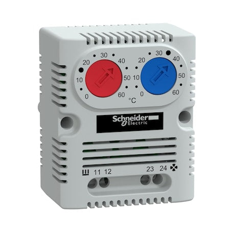 Schneider Electric NSYCCOTHD - Clima Sys CC - double thermostat 250 V - range of temperature 0.60 Degrees C - 1 NO/NC - Degrees C