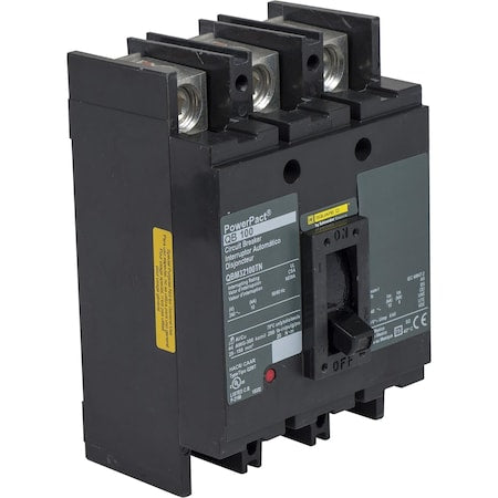 Square D QBM32100TN - Molded Case Circuit Breaker, POWERPACT Q Series, 100 A, 3 Pole, 240 V AC, 10k A at 240 V AC