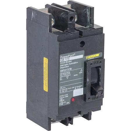 Square D QBP22175TM - Molded Case Circuit Breaker, POWERPACT Q Series, 175 A, 2 Pole, 240 V AC, 10k A at 240 V AC