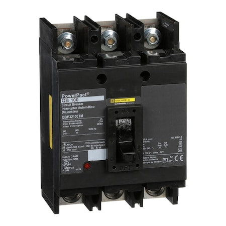 Square D QBP32100TM - Molded Case Circuit Breaker, POWERPACT Q Series, 100 A, 3 Pole, 240 V AC, 10k A at 240 V AC