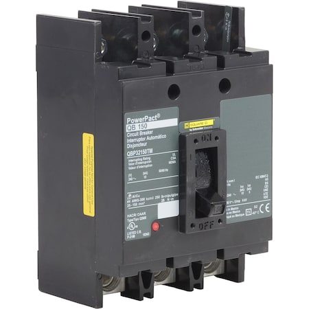 Square D QBP32175TM - Molded Case Circuit Breaker, POWERPACT Q Series, 175 A, 3 Pole, 240 V AC, 10k A at 240 V AC
