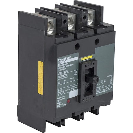 Square D QDM32100TN - Molded Case Circuit Breaker, POWERPACT Q Series, 100 A, 3 Pole, 240 V AC, 25k A at 240 V AC