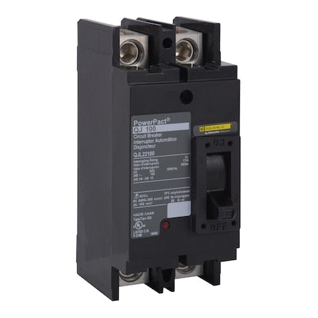 Square D QJL22200 - Molded Case Circuit Breaker, POWERPACT Q Series, 200 A, 2 Pole, 240 V AC, 100k A at 240 V AC