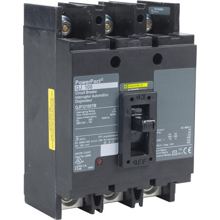 Square D QJP32200TM - Molded Case Circuit Breaker, POWERPACT Q Series, 200 A, 3 Pole, 240 V AC, 100k A at 240 V AC