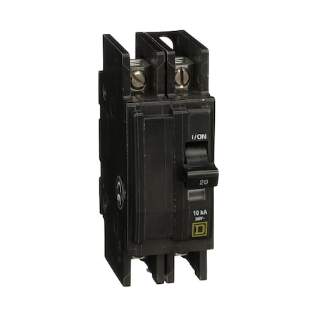 Square D QOU220H - Miniature Circuit Breaker, QO Series, 20 A, 2 Pole, 240 V AC, 10k A at 240 V AC