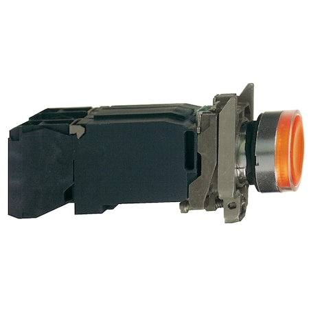 Schneider Electric XB4BW3545 - Illuminated push button, Harmony XB4, orange flush complete illum pushbutton ÃƒËœ22 mm spring return 1 NO+1 NC 220.240 V