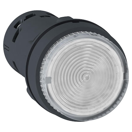 Schneider Electric XB7NW37B1 - Monolithic illuminated push button, Harmony XB7, plastic, clear, 22mm, integral LED, spring return, 24 V AC DC, 1 NO