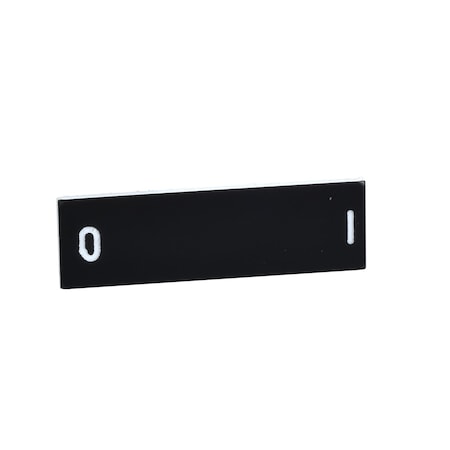 Schneider Electric ZBY02178 - Marked legend, Harmony XB4, Harmony XB5, black, 8 x 27 mm, for holder 30 x 40mm, white marked O I