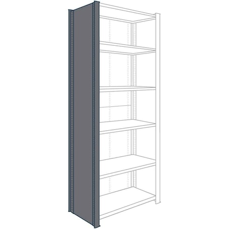 Lyon DD8500 - Closed Rack End T-Post Assmbly,12"D,84"H