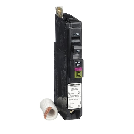 Square D QOB120DF - Miniature Circuit Breaker, QO Series, 20 A, 1 Pole, 120 V AC, 10k A at 120 V AC