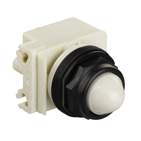 Schneider Electric 9001SKP38LWW9 - Pilot light, Harmony 9001 SK, plastic, polycarbonate, domed, white, 30mm, LED white, 120 V
