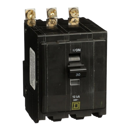 Square D QOB3305237 - Miniature Circuit Breaker, QO Series, 30 A, 3 Pole, 120/240 V AC, 10k A at 120/240 V AC
