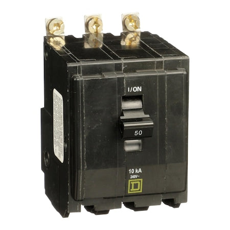 Square D QOB3505238 - Miniature Circuit Breaker, QO Series, 50 A, 3 Pole, 120/240 V AC, 10k A at 120/240 V AC