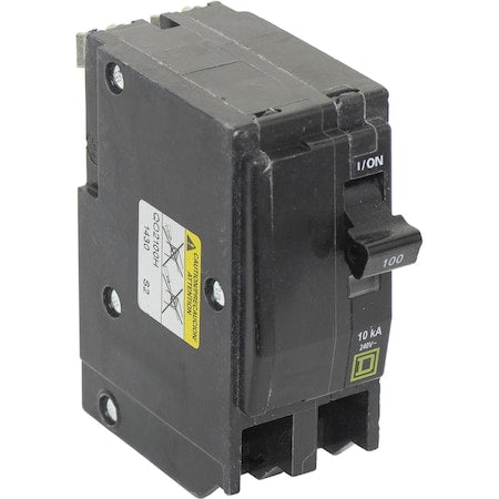 Square D QO2100H - Miniature Circuit Breaker, QO Series, 100 A, 2 Pole, 240 V AC, 10k A at 120/240 V AC