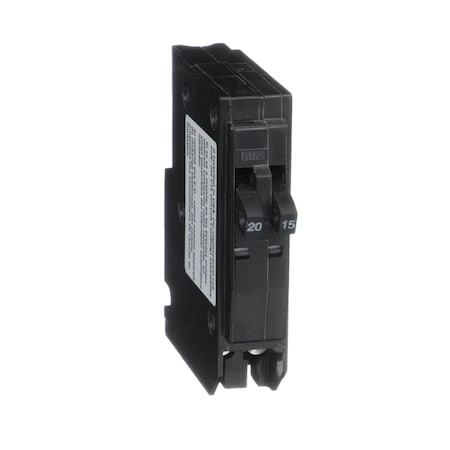 Square D QO2015 - Miniature Circuit Breaker, QO Series, 15 A, 1x1, 1x1 Pole, 240 V AC, 10k A at 120/240 V AC