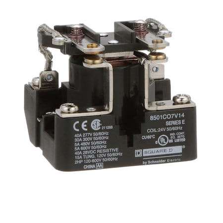 Square D 8501CO7V14 - Panel Mount, Power Relay, 30 A, Screw