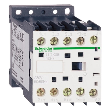 Schneider Electric LC1K0901P7 - IEC Magnetic Contactor, 1 NC, 230 V AC, 3 P, Screw Clamp