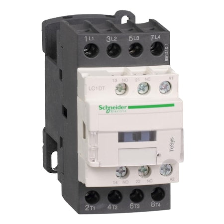 Schneider Electric LC1DT32B7 - IEC Magnetic Contactor, 1 NC/1 NO, 24 V AC, 4 P, Non-Reversing, Screw Clamp