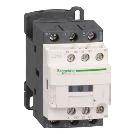 Schneider Electric LC1D186B7 - IEC Magnetic Contactor, 1 NC/1 NO, 24 V AC, 3 P, nonreversing, Screw