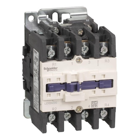Schneider Electric LC1D80004G6 - IEC Magnetic Contactor, 4 NO, 120 V AC, 4 P, Non-Reversing, Screw Clamp