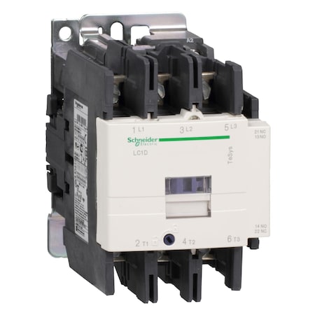 Schneider Electric LC1D806G7 - IEC Magnetic Contactor, 1 NC/1 NO, 120 V AC, 3 P, Non-Reversing, Screw