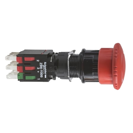 Schneider Electric XB6AS8342B - Pushbutton 250 Vac 15 Amp Xb6 +Options